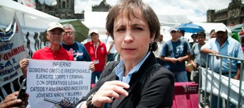 Fotografía: "Carmen Aristegui en el campamento del SME" de Eneas @ Flickr