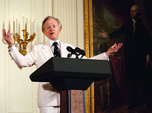 Author Tom Wolfe participates in the White Hou...