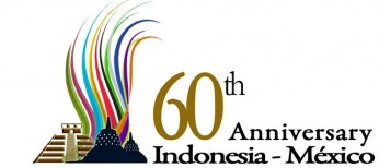 Diseño de la Embajada de México en Indonesia para conmemorar el 60 aniversario de las relaciones diplomáticas entre ambos países.