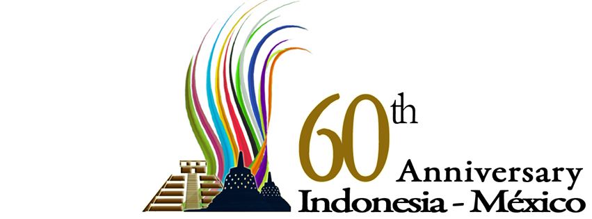 Diseño de la Embajada de México en Indonesia para conmemorar el 60 aniversario de las relaciones diplomáticas entre ambos países.