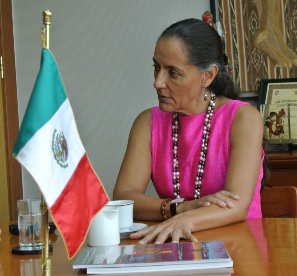 La embajadora de México en Indonesia, Melba Pría, desde 2007 es la encargada de operar la estrategia del gobierno en las relaciones bilaterales.